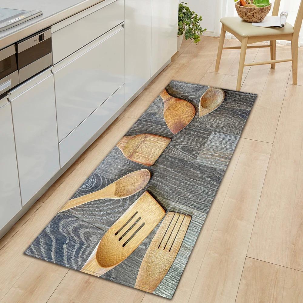 Tableware Pattern Home Kitchen Floor Mat Door Decoration Floor Mat