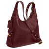 Coach Burgundy Leather Convertible Hobo Shoulder Bag with Gold Hardware for Daily Use