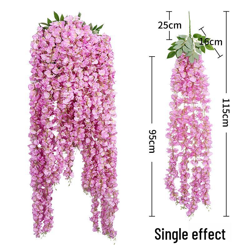Artificial Wisteria Hydrangea Orchid String for Home Ceiling Decoration