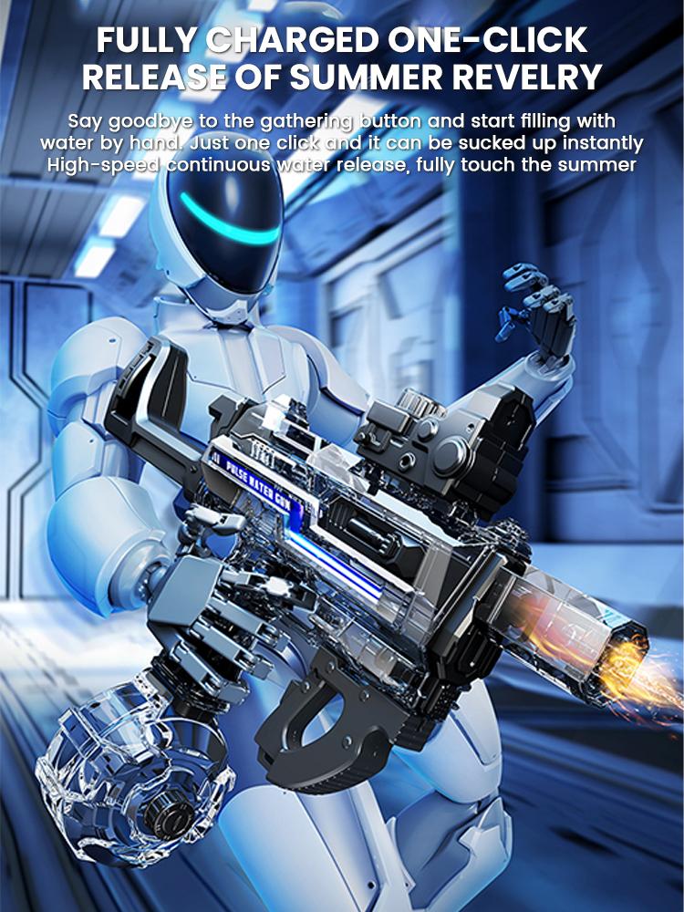 Electric Water Gun Toys for Kids Simulation Shooting LED Lights Sprays Automatic Suction Water Guns Toy for Kids Boys Adult Gift