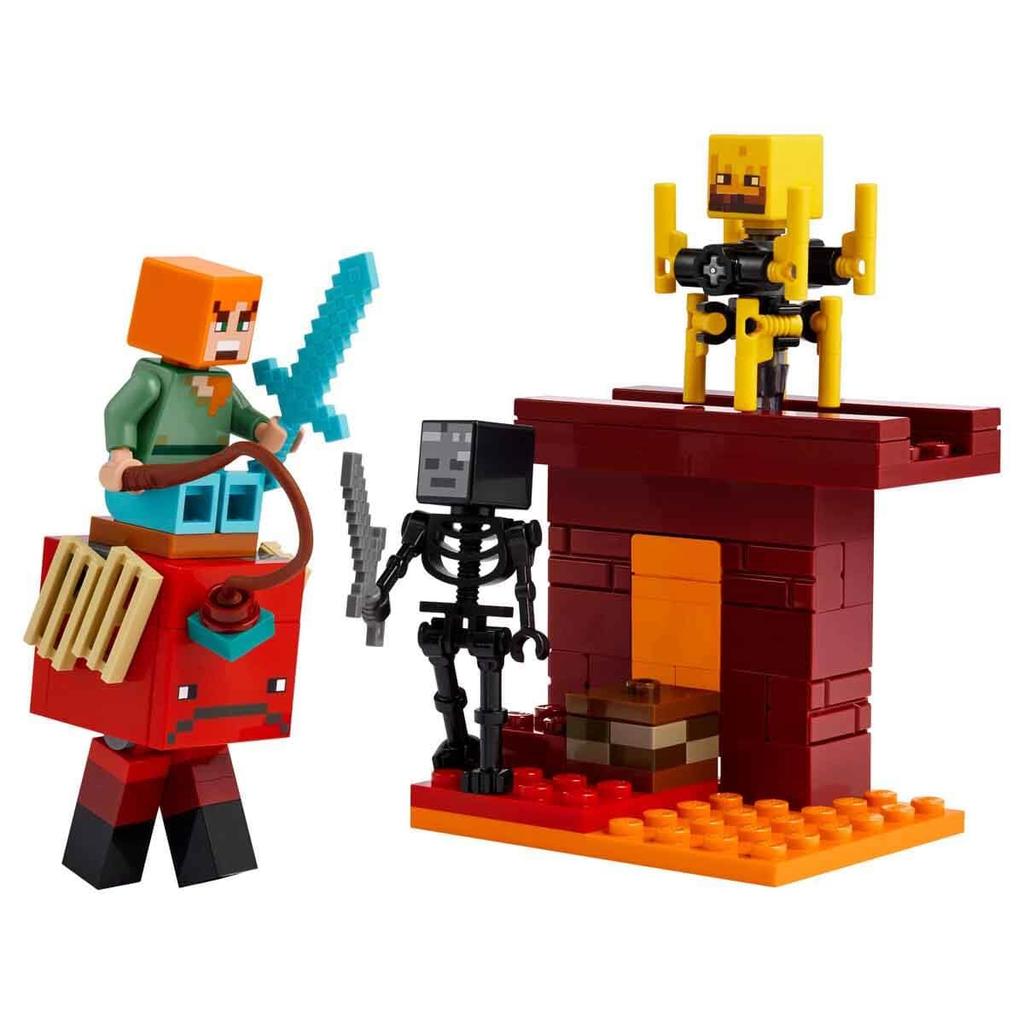 Bloque de juguete LEGO Minecraft Nether Lava Battle Educational678Game 21266