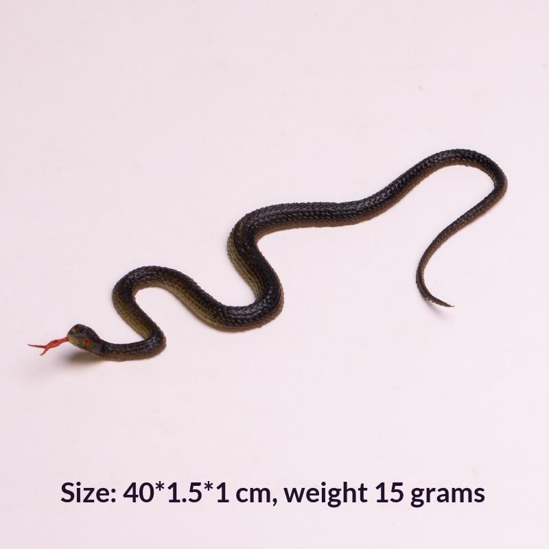 Lifelike 40cm Realistic Python Rubber Fake Snake Scary Prop for Halloween Celebration Garden Bird Repellent