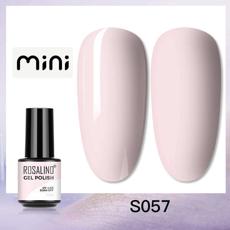 ROSALIND 150 Colors Mini Nail Gel Polish Soak Off UV Gel Nail Polish Long Lasting Base Top Gel Polish Temperature Cat Eye Glitter Nail Gel Glue