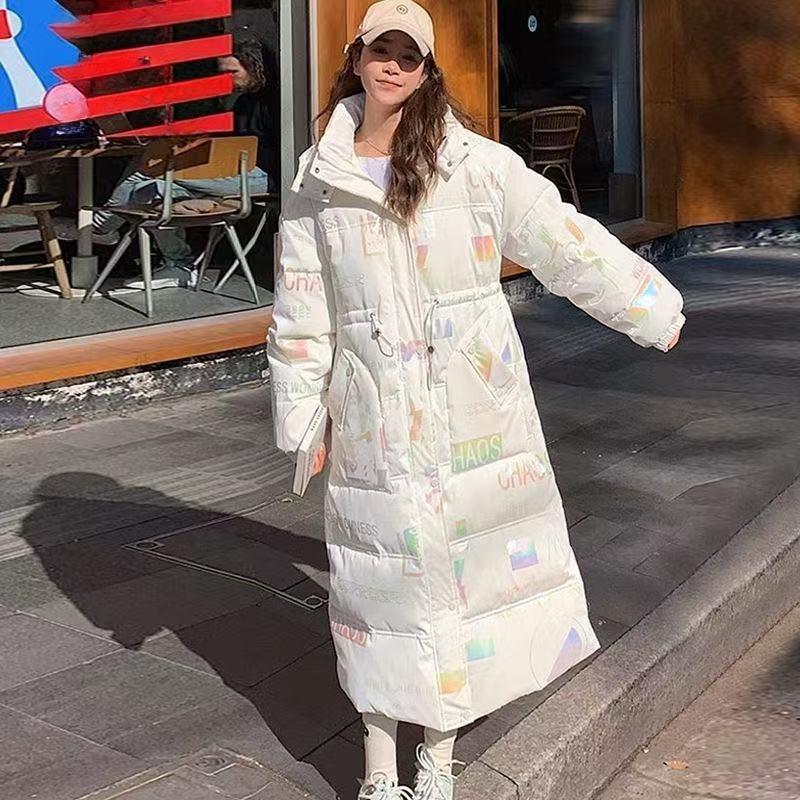 Damskie bawełniane ubrania Wyściełane nowe kolano Kolorowa zagęszczona kurtka puchowa