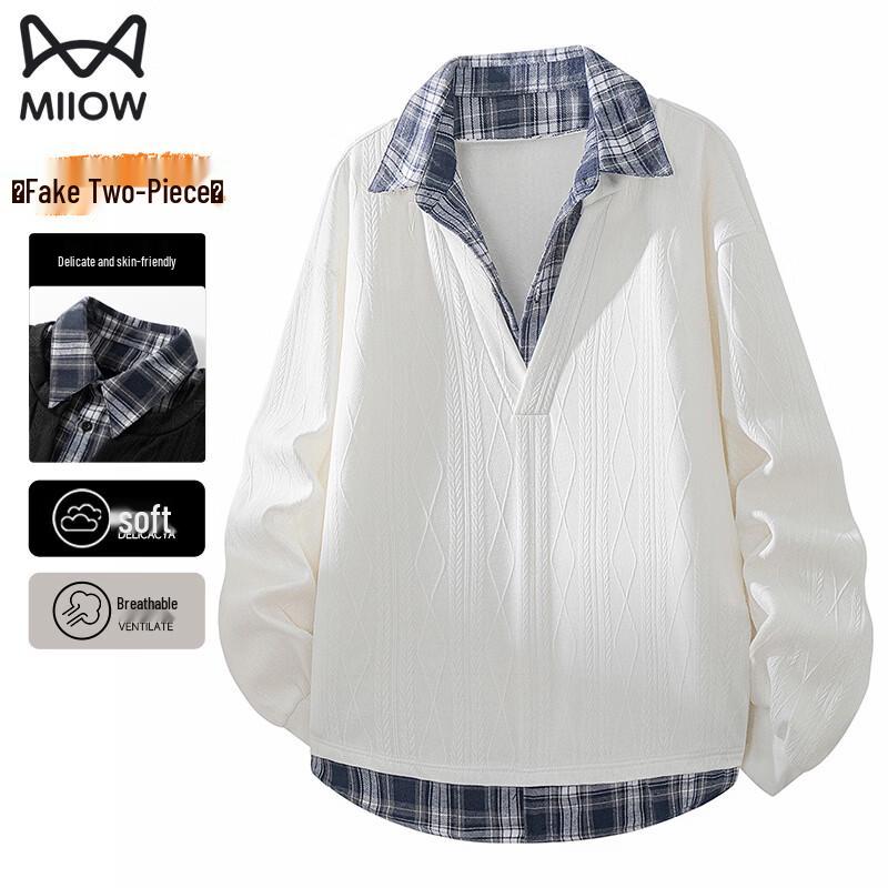 MaoRen Men s Contrast Patchwork Sweatshirt 2XL 3260₽