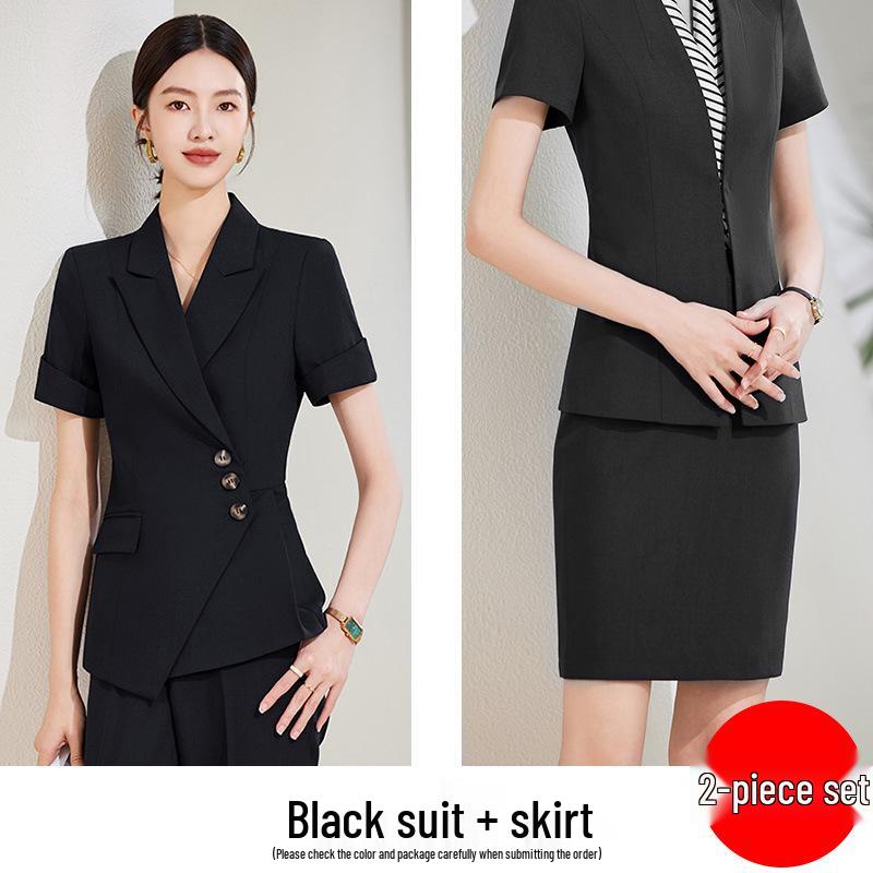 Goddess Style Professional Women's High-End Suit Skirt Set - Elegant Workwear for Mature Women