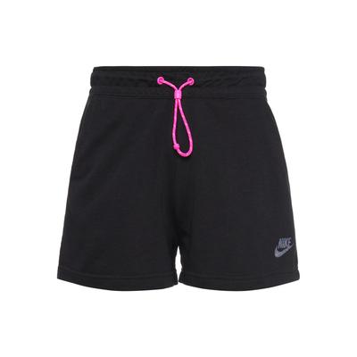Sportswear Icon Clash Fleece Knitted Casual Solid Color Straight Leg Drawstring Shorts Women Shorts Black CJ2278-010