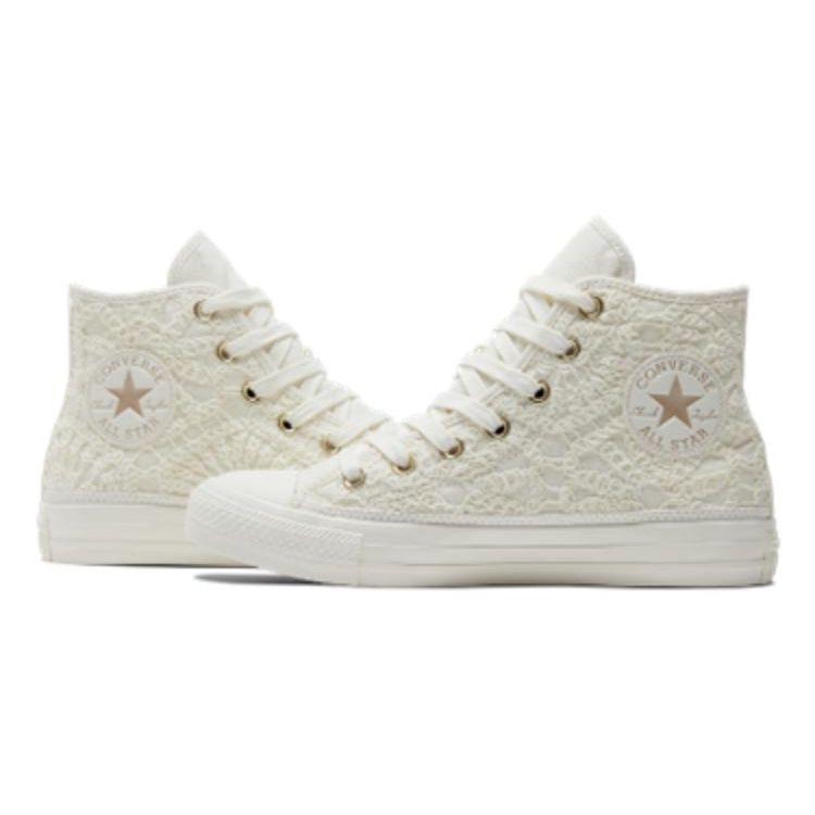 Converse Chuck Taylor All Star High Daisy Cord Unisex Sneakers Cream Egret Light-Gold A06114C