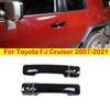 For Toyota FJ Cruiser 2007- Car Exterior Outer Door Handle Moulding Cover Trim Sticker Frame Decor Carbon Black Silver Auto