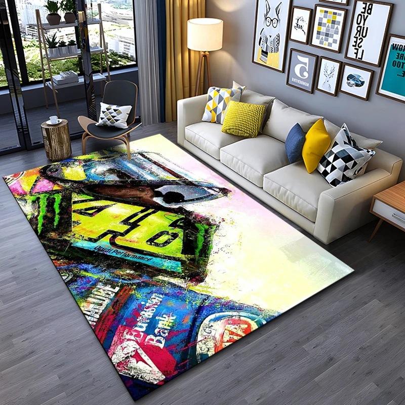 46 The Doctor Rectangle Carpet Motorcycle Racing Fan Home Decor Mat Non Slip Floor Rug Living Room Area Rug Rugs for Bedroom