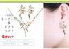 [univarc] Brand Bicolor Necklace and Earrings Set - Jewelry Cloth, Pouch, Bag, and Warranty Card - Luxurious 6-Piece Set Gold and Silver Unique