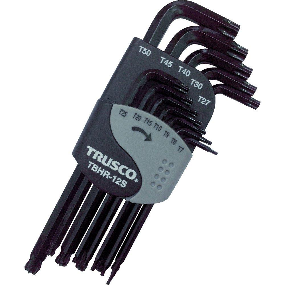 

TRUSCO Ball Point Hex Lobe Wrench Set of (Set 12) T7H~T50 TBHR-12S чёрный