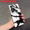 2DFlat Samsung Phone Case Black & White Fluid Abstract Art Phone Case Applicable To Galaxy S23 S24 S25ULTRA S26 A12 A14 A15 A16 A54 A55