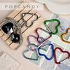 Heart-Shaped Colorful Backpack Keychain with Aluminum Alloy Snap Hook - Outdoor Carabiner Jewelry Pendant