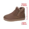 Large size snow boots women's winter new piled thickened warm flat bottom shallow mouth wool cotton boots cotton shoes wholesale