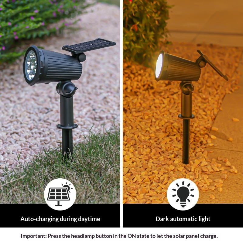 Solar Spotlights Outdoor Light Control Waterproof Floor Lawn Lights Household Outdoor Landscape Garden Lights Garden Tree Lights