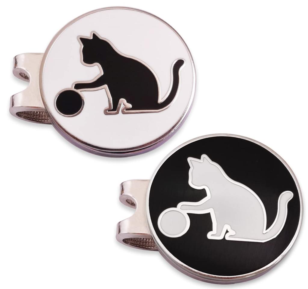 Adhere Golf Marker Golf Cap Clip Magnetic Double Sided Logo