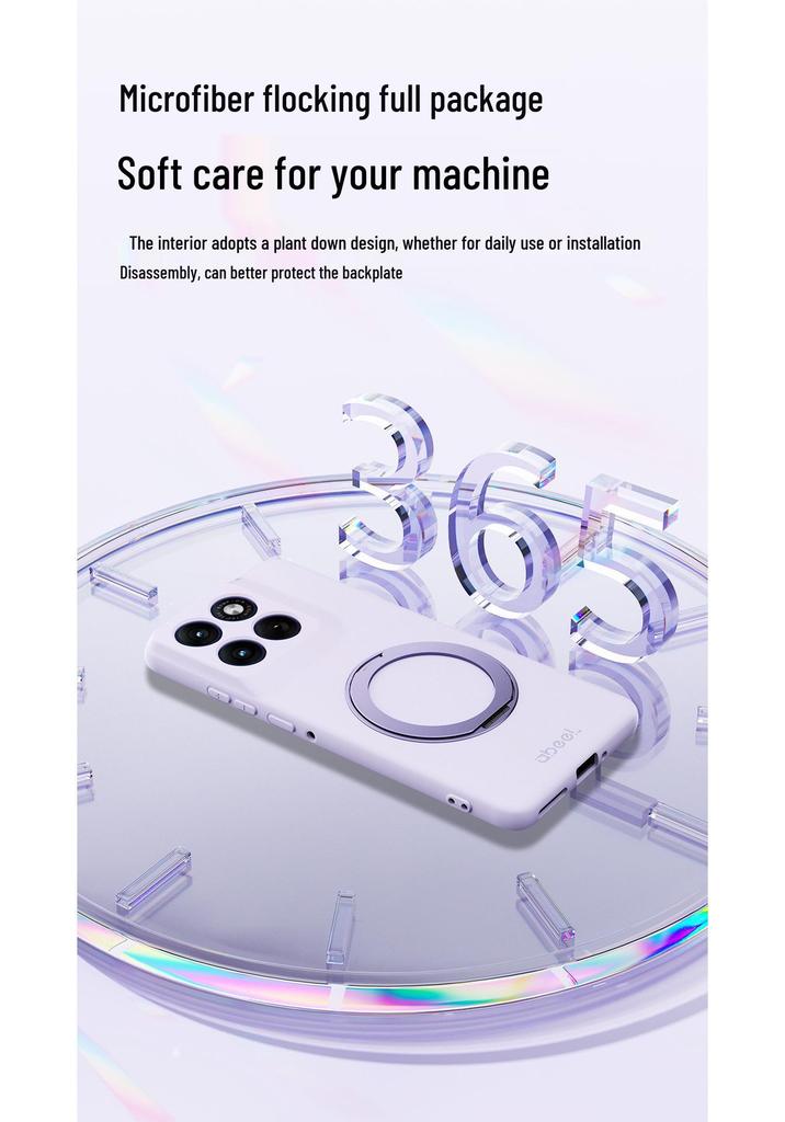 Moto Edge 70 Magnetic Rotating Bracket Silicone Case - Fits Moto Edge 60