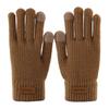Women Winter Gloves Touch Screen Warm Knitted Gloves Soft Full Finger Thick Gloves for Daily Outings Driving Outdoors