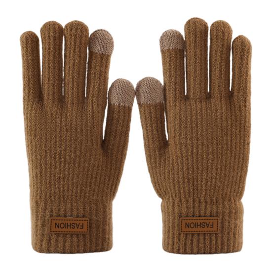 Women Winter Gloves Touch Screen Warm Knitted Gloves Soft Full Finger Thick Gloves for Daily Outings Driving Outdoors