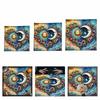 Portable Meditations Tablecloth Sun and Moon Pattern Tarots Mat Game Accessories for Gatherings Easy To Carry Design