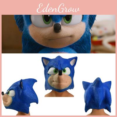 Sonic Hedgehog Mask Realistic And Breathable Halloween Party Prop