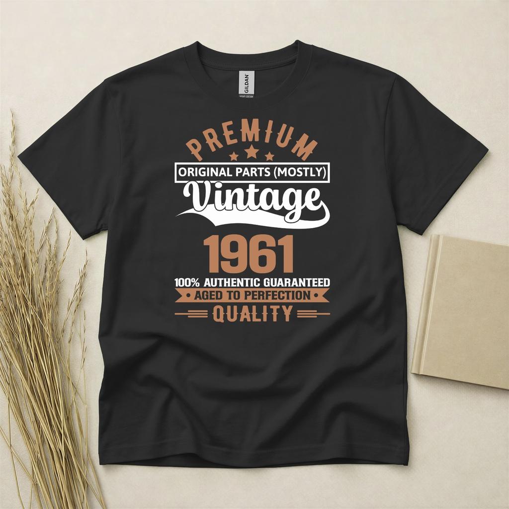 65th Birthday TShirt Born In 1961 65 Years Old Gifts Vintage Premium Tee Shirt