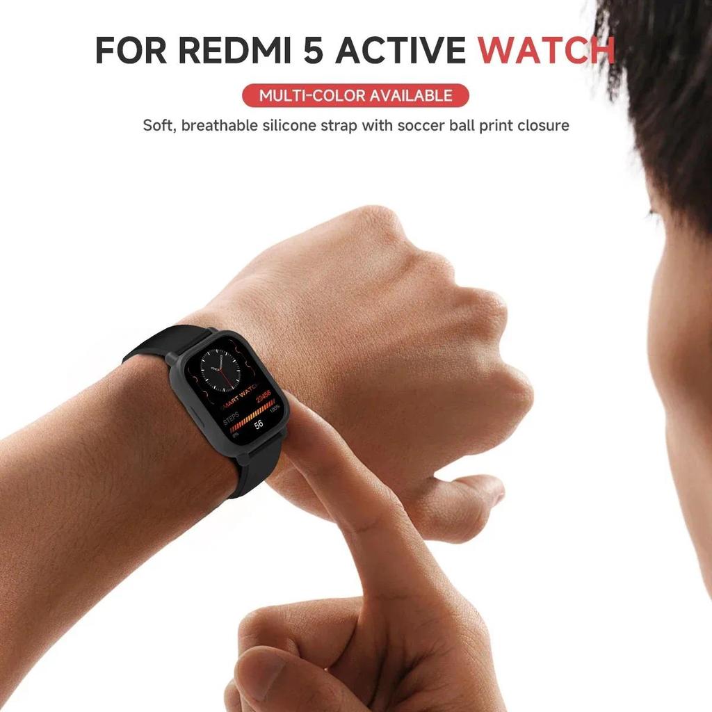 Silikonhülle+Armband für Redmi Watch 5 Lite / 5 Active weicher Stoßfänger Ersatzarmband Gürtel Uhrenarmband Schutzhülle Abdeckung