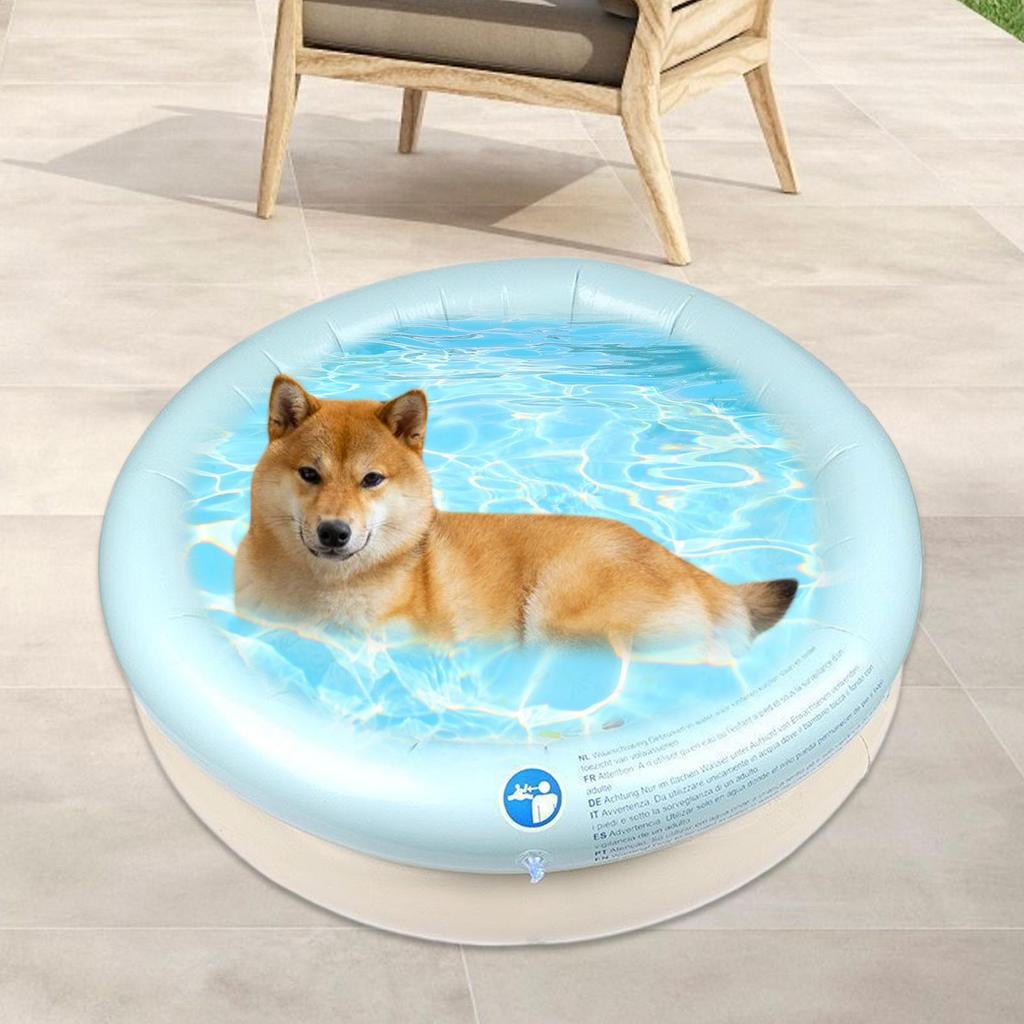 Foldable Dog Pool Pvc Dog Swimming Pool Pet Bath Tub Summer Cooling Pool Play Water Bath Tub Pet Cleaning Basin Pet Bathing Tub