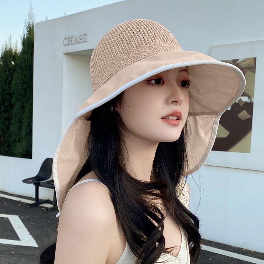

UV Protection Shawl Cap Foldable Fishermen Cap Leisure Sunshade Hat чорний