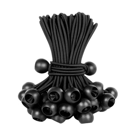 15/40/60 szt. Elastyczne linki kulkowe Heavy Duty Outdoor Camping Namiot Markiza Plandeka Linka do mocowania Odporna na UV Elastyczna lina z plastikową kulką