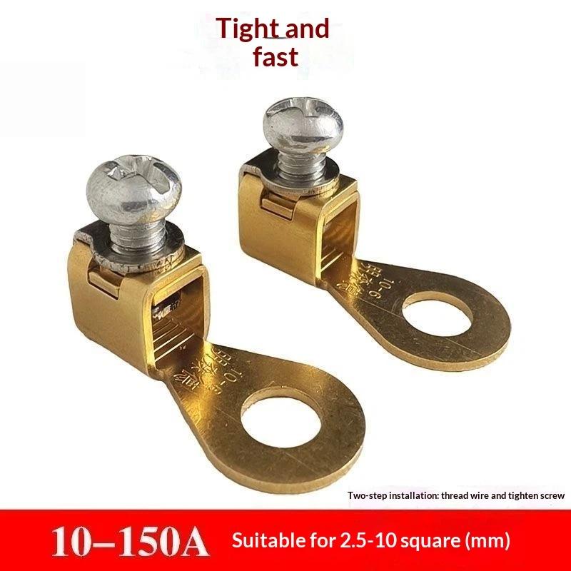 Brass Copper Wire Terminal Connectors Easy Installation Low Contact Resistance 1Pcs for Marine Boat Circuit Maintenance