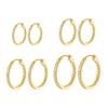 Zirconia Oval Earrings for Women, Gold & Silver Versatile Luxury Hoops, Fashionable Cross-Border Ear Studs