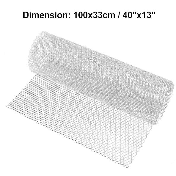 Universal Car Grille Mesh Net Sheet Aluminum Auto Grill ert Bumper 40x13"