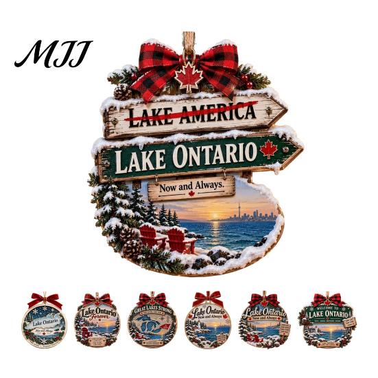 Acrylic Decor Pendant Lake Ontario Forever Christmas Ornament, Now And Always Decoration Hanging Decoration, for House Home