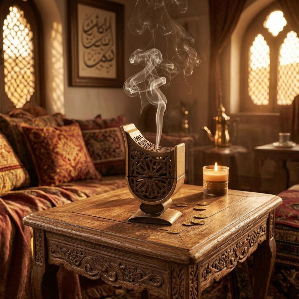 Geometric Cutouts Arabic Style Incense Burner Vintage Room Decor Indoor