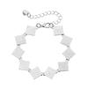 Geometric Square Metal Sheet Brushed Necklace, Retro Texture Personalized Versatile Commuter Items