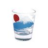 2 Pattern SetPair Made Japan Sparkling Japanese Shot Glass Set Souvenir In-Bound Mount Fuji Clinker Finish Gift (Blue Gold Set)