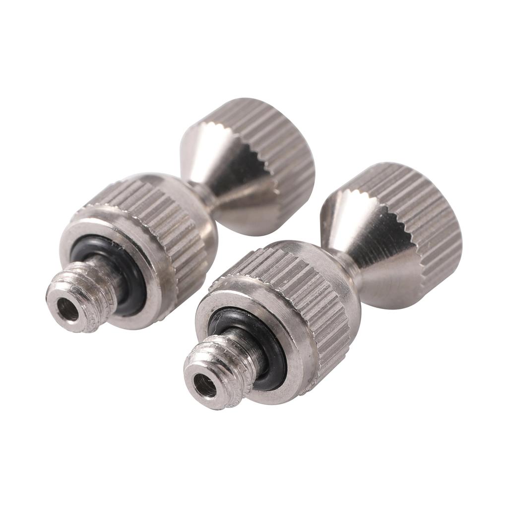 Brass Nickel Plated Misting Nozzle and 51/98/146/185cm Extension Rod 3/16"Threaded Stainless Steel Pole 360° Universal Connector