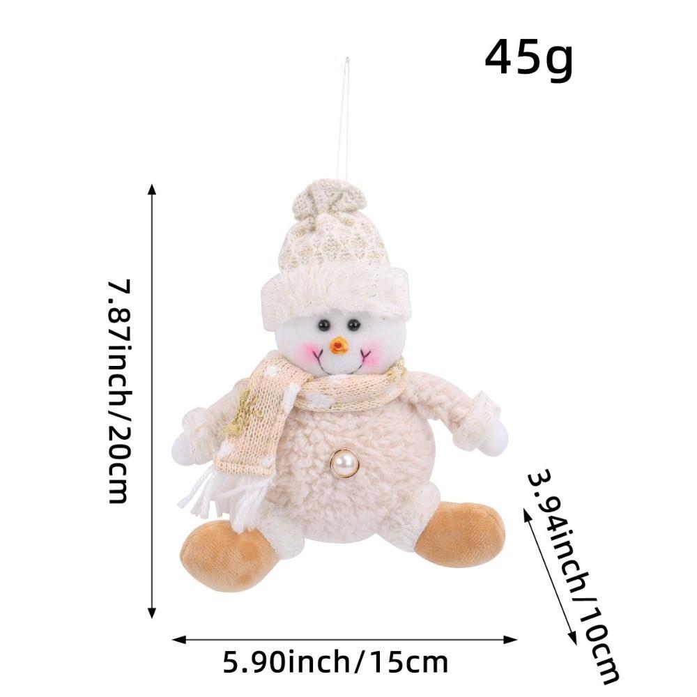 Snowman Christmas Tree Pendant Santa Claus Xmas Hanging Doll Plush Elk Ornament  Christmas Party