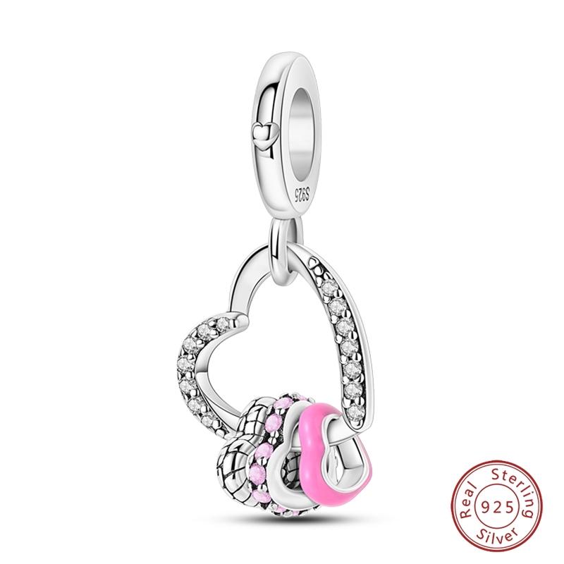 Original Copper Charms Beads Pendants Warm Family & Sunflower Heart Suitable For 3Mm Bracelets Diy Jewelry Making