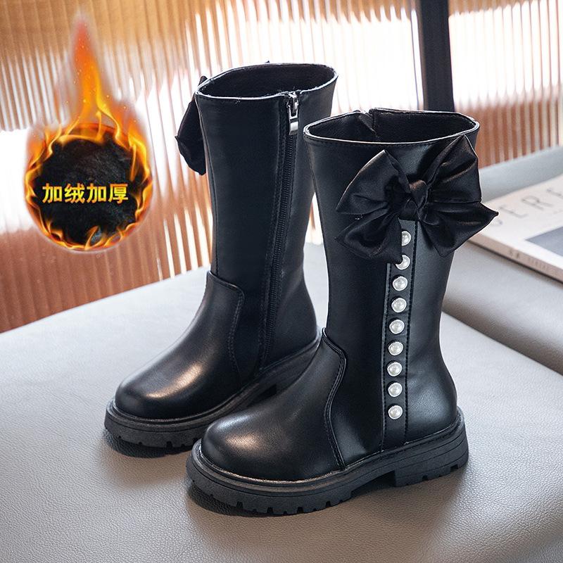 

Girls Winter Warm High Top Boots with Zipper Round Toe Casual Ankle Boots for School size 26