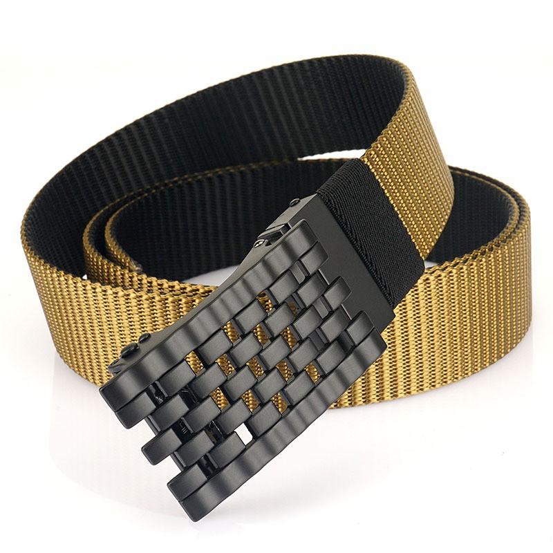 3.5 Nylon Belt Toothless Rotary Automatic Buckle Outdoor Tooling Men s Fire 120cm