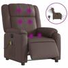 VidaXL Electric Reclining Massage Chair Brown Faux Leather 3205145