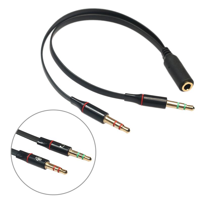 3.5mm Earphone Adapter Headphone Splitter Audio Female To 2 Male Jack 3.5 Mic Y Splitter Headset