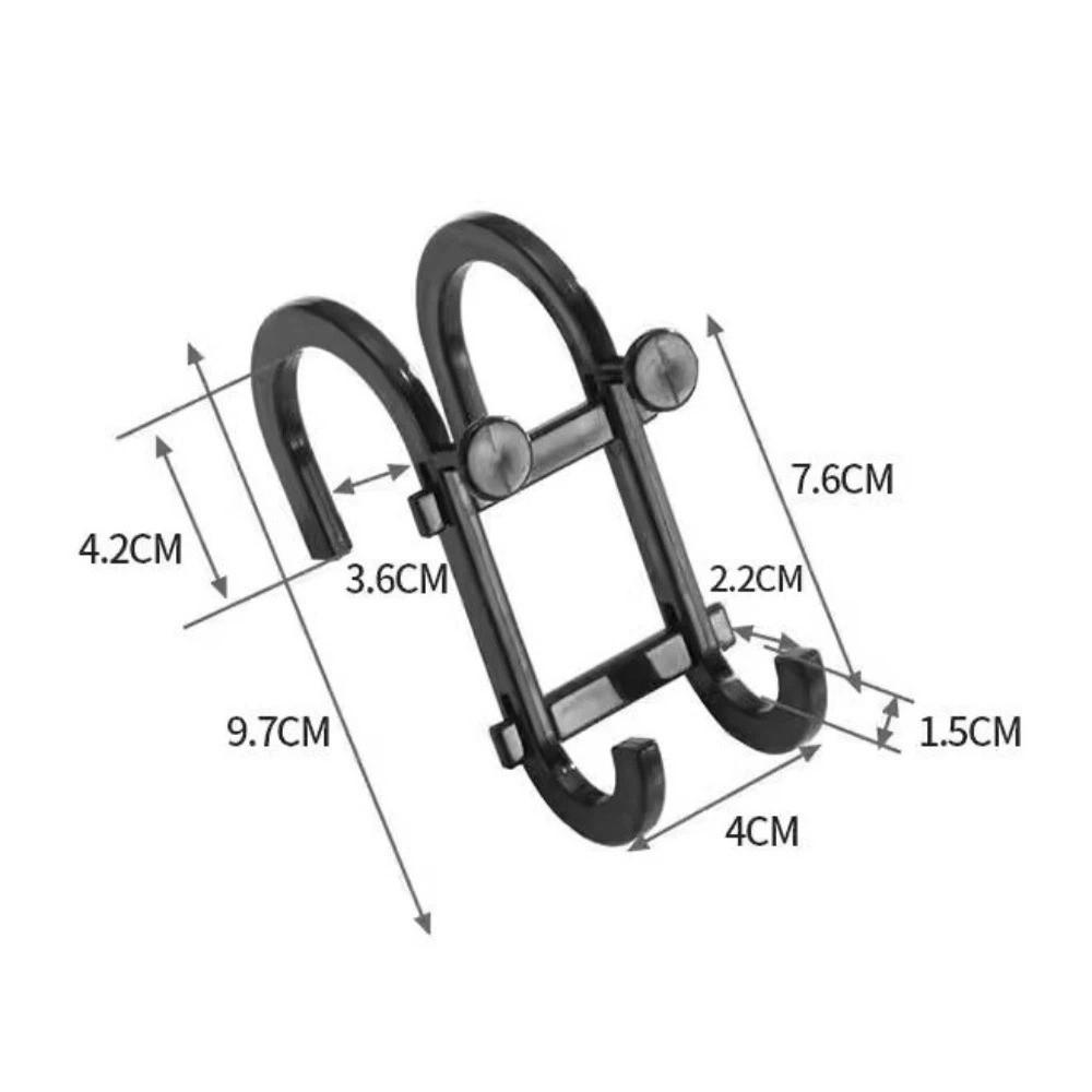 6pcs Multi-Purpose Double S-shape Hooks Plastic Versatile Hooks Bathroom Door Hook  Kitchen