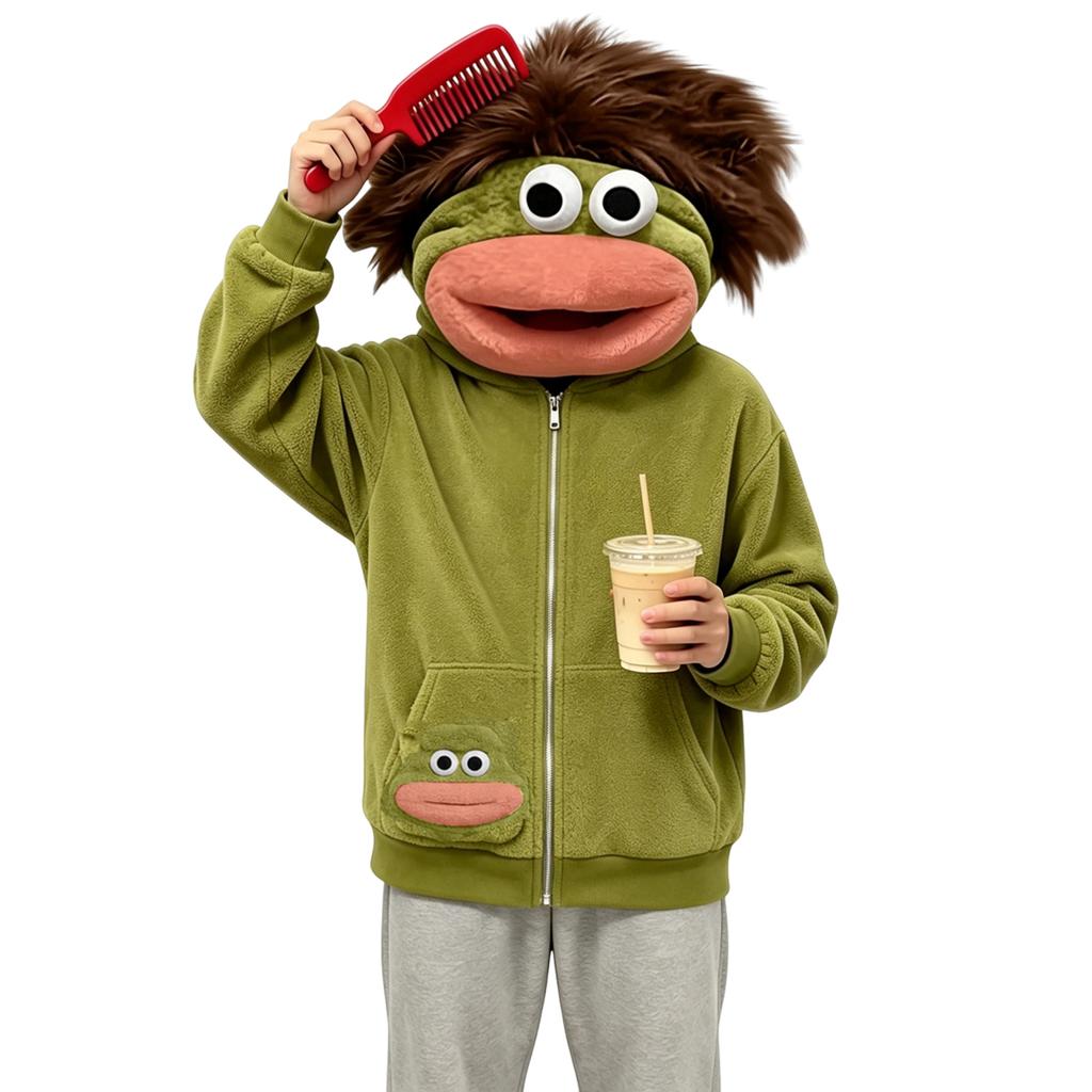 Kids Hooded Pajama Top - Funny Big Mouth Design, Quirky Sleepwear for Boys and Girls