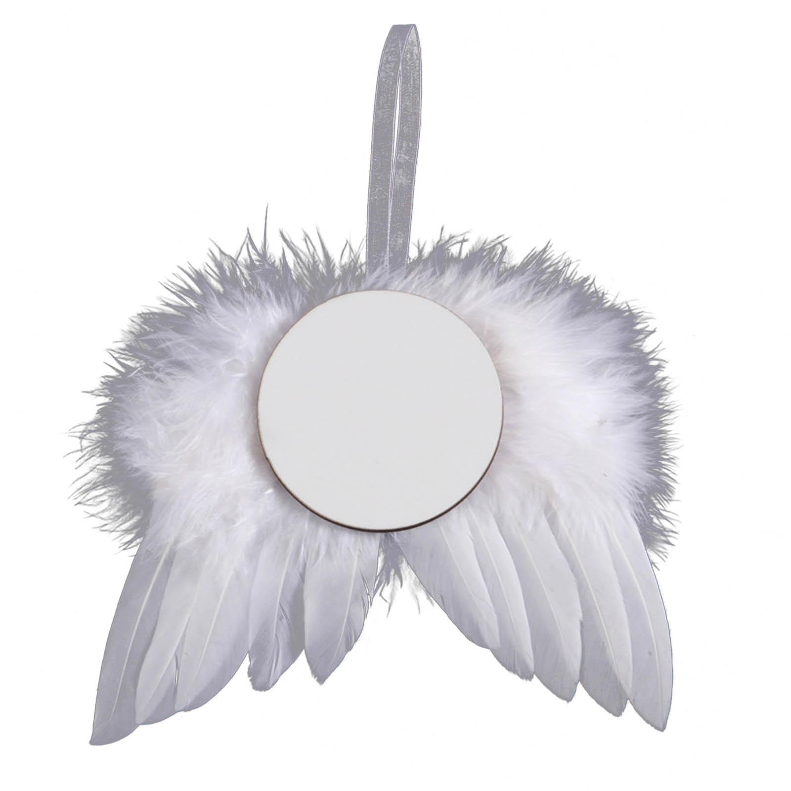 Durable Christmas Hangings Decoration Sublimation Print Christmas Tree Pendant Wing Ornament Hangings Blank Holiday Gift 1