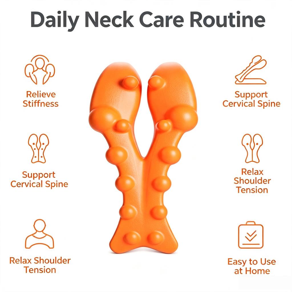 Trapezius Trigger Point Massager, Myofascial Release Tool, Neck Shoulder Back Acupressure Massage Pillow for Muscle Pain Relief