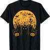 Chats Noirs Pleine Lune Halloween Animal Animal de Compagnie T-shirt Enfant